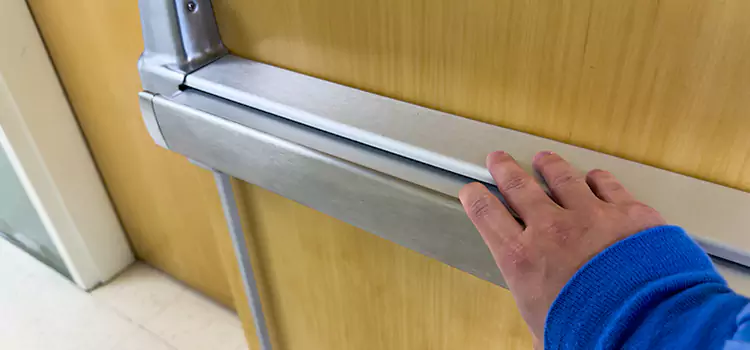 Installing a Push Bar on a Door Canmore